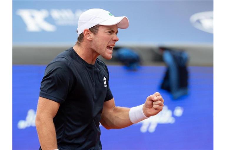 Dominik Koepfer bekommt es heute mit dem französischen Wild-Card-Spieler Mathias Bourgue zu tun. Foto: Sven Hoppe/dpa