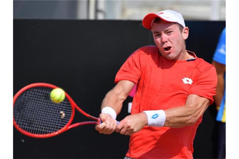 Dominik Koepfer gewann gegen den Franzosen Gael Monfils. Foto: Alfredo Falcone/LaPresse via ZUMA Press/dpa