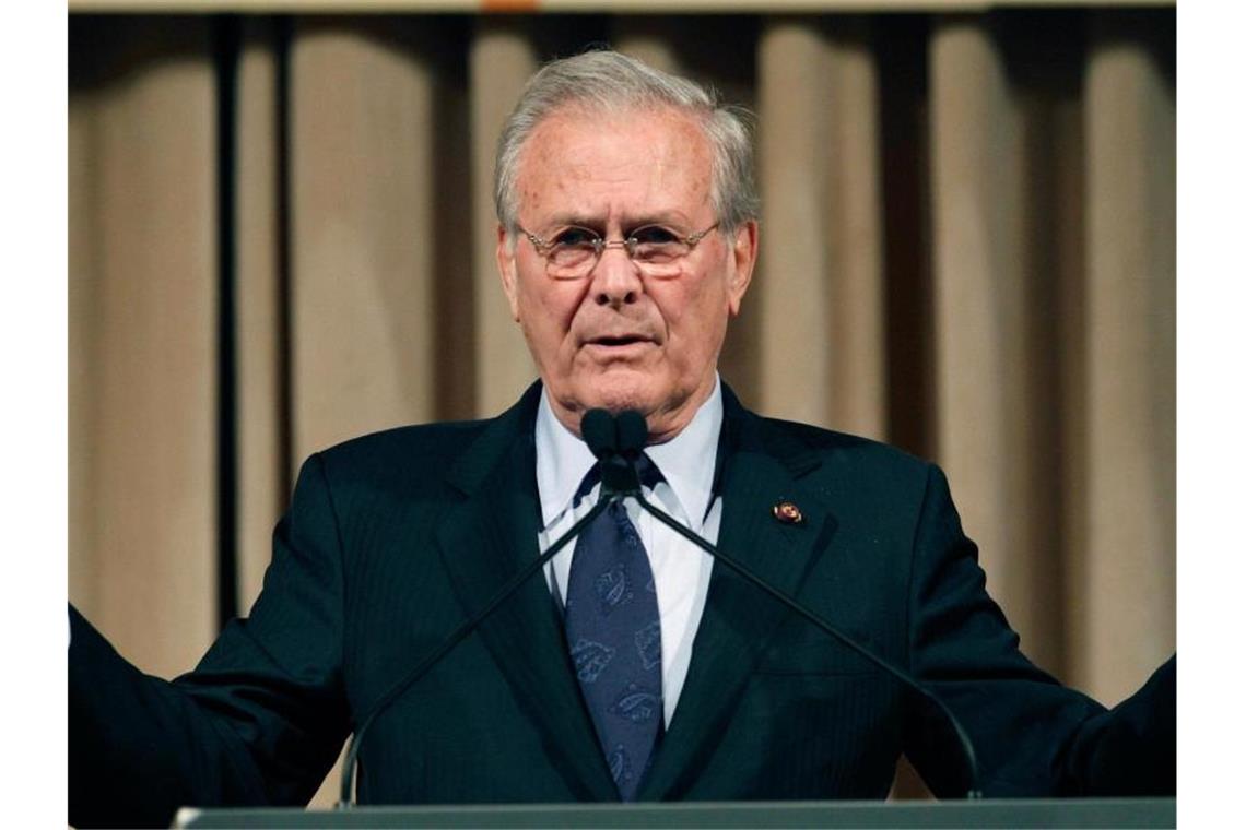 Ex-US-Verteidigungsminister Donald Rumsfeld ist tot Donald Rumsfeld war von 2001 bis 2006 Pentagon-Chef unter dem damaligen Präsidenten George W. Bush. Foto: Wally Santana/AP/dpa