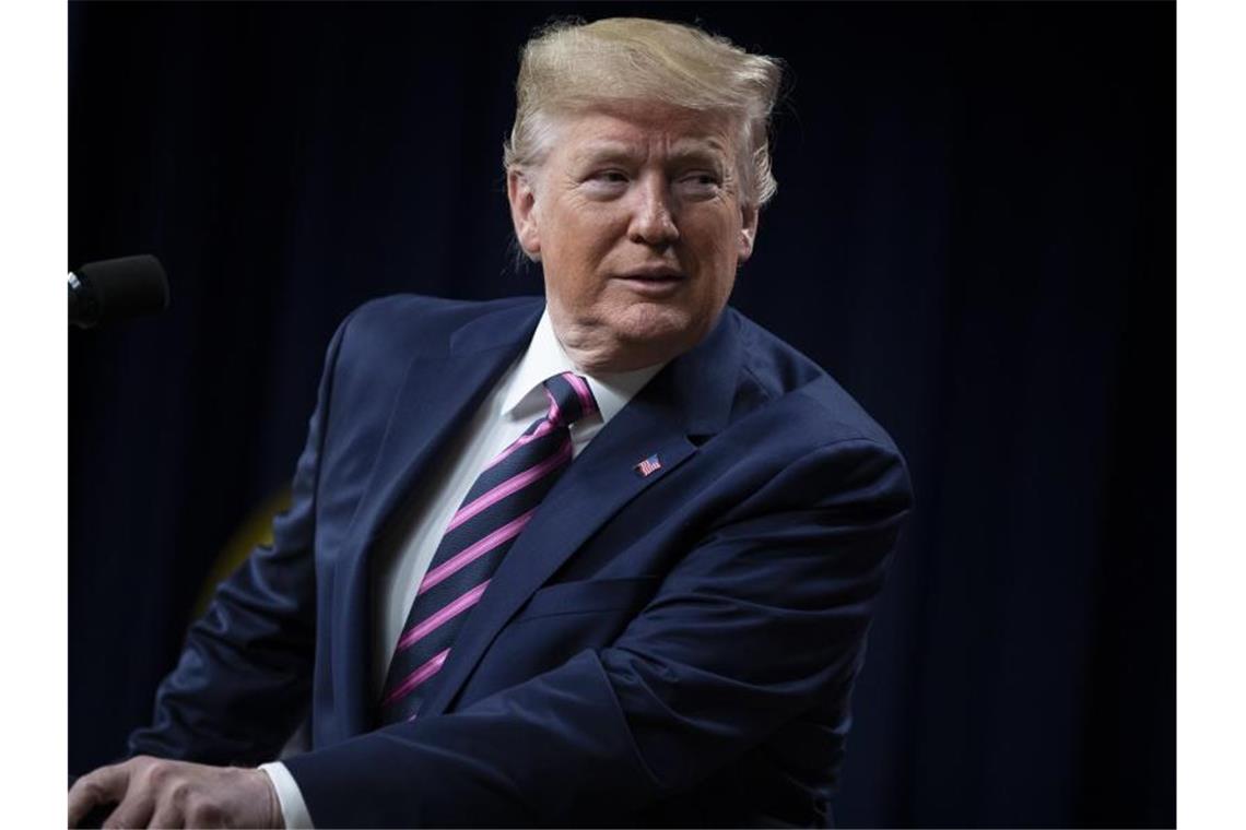 Donald Trump am Donnerstag während einer Konferenz im Weißen Haus. Foto: Evan Vucci/AP/dpa