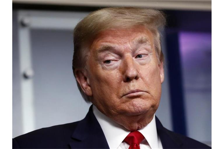 Donald Trump bei einer Pressekonferenz im Weißen Haus. Foto: Alex Brandon/AP/dpa