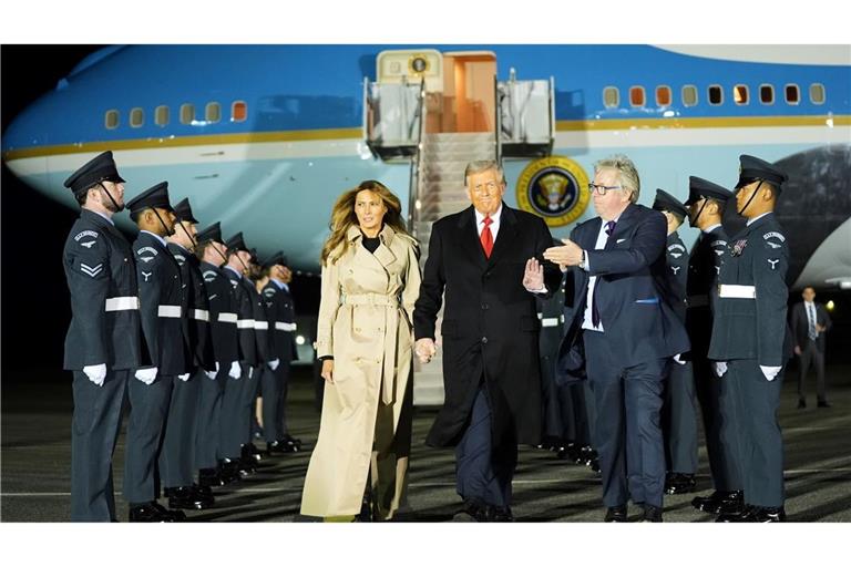 Donald Trump ist zum Staatsbesuch in Großbritannien eingetroffen.