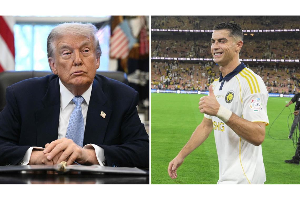 Donald Trump (links) und Cristiano Ronaldo (rechts) sollen sich im Weißen Haus treffen.