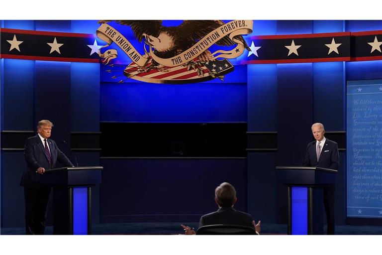 Donald Trump (Links) und Joe Biden standen sich bereits in der Vergangenheit im TV gegenüber.