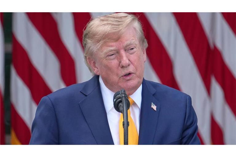 Donald Trump provoziert mit einer Nordamerika-Landkarte (Archivfoto).