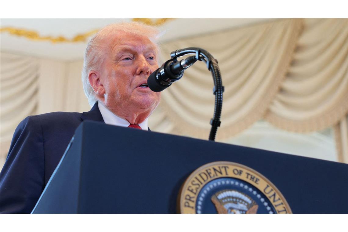 Donald Trump verkündete auf der Plattform Truth Social neue Strafzölle gegen Deutschland und weitere europäische Länder (Archivbild).