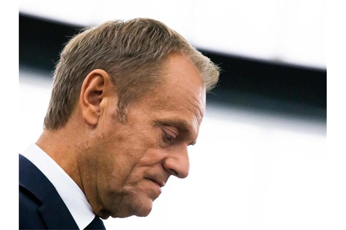 Polens Ex-Staatschefs rufen zu Präsidentenwahl-Boykott auf Donald Tusk, früher EU-Ratschef und ehemals polnischer Ministerpräsident, appellierte an seine Landsleute, nicht zu wählen. Foto: Philipp von Ditfurth/dpa
