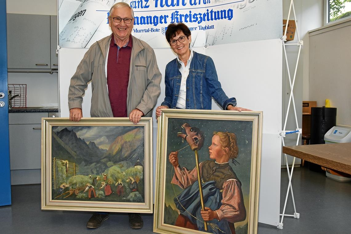 Doris und Rolf Müller aus Allmersbach im Tal sind nicht nur mit zwei großformati...