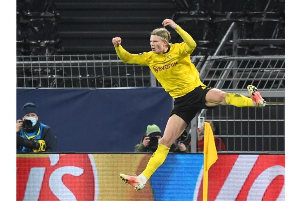 Darüber spricht die Liga: Löw, Titelrennen, Haaland-Tore Dortmunder Torgarant: Erling Haaland. Foto: Bernd Thissen/dpa-Pool/dpa
