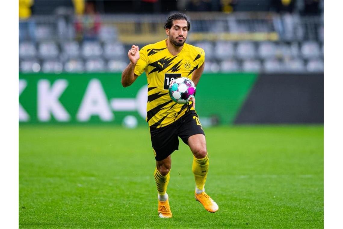 Positiver Corona-Test bei BVB-Profi Emre Can Dortmunds Emre Can ist positiv auf das Coronavirus getestet worden. Foto: Guido Kirchner/dpa