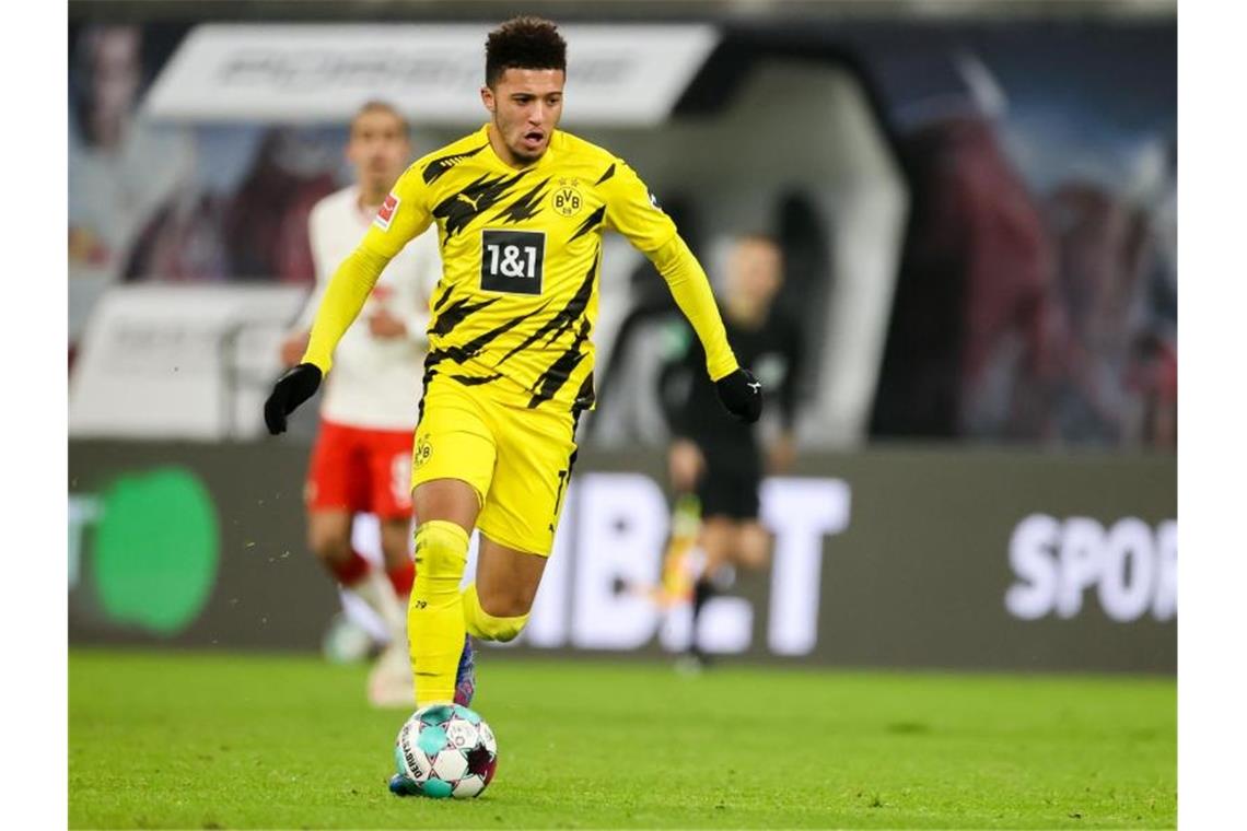 Dortmunds Jadon Sancho kehrt in die englische Heimat zurück und geht künftig für Manchester United auf Torejagd. Foto: Jan Woitas/dpa-Zentralbild/dpa