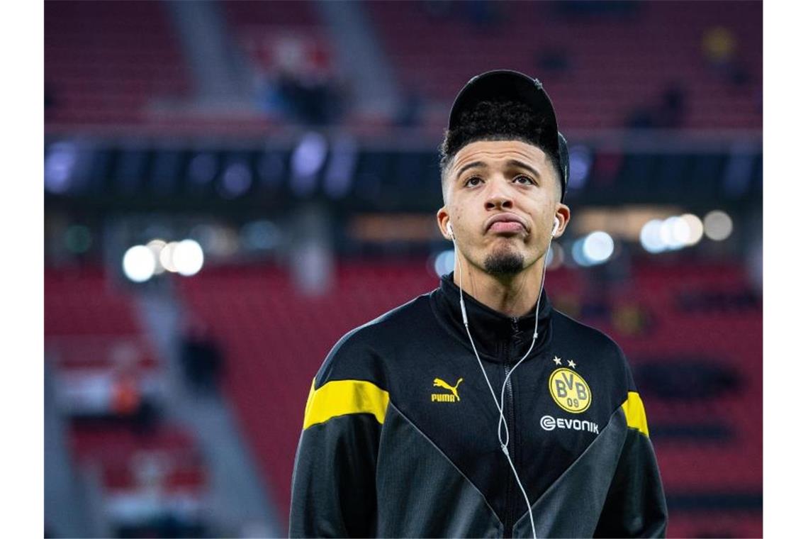 Dortmunds Jadon Sancho steht nicht in der Startelf. Foto: Guido Kirchner/dpa