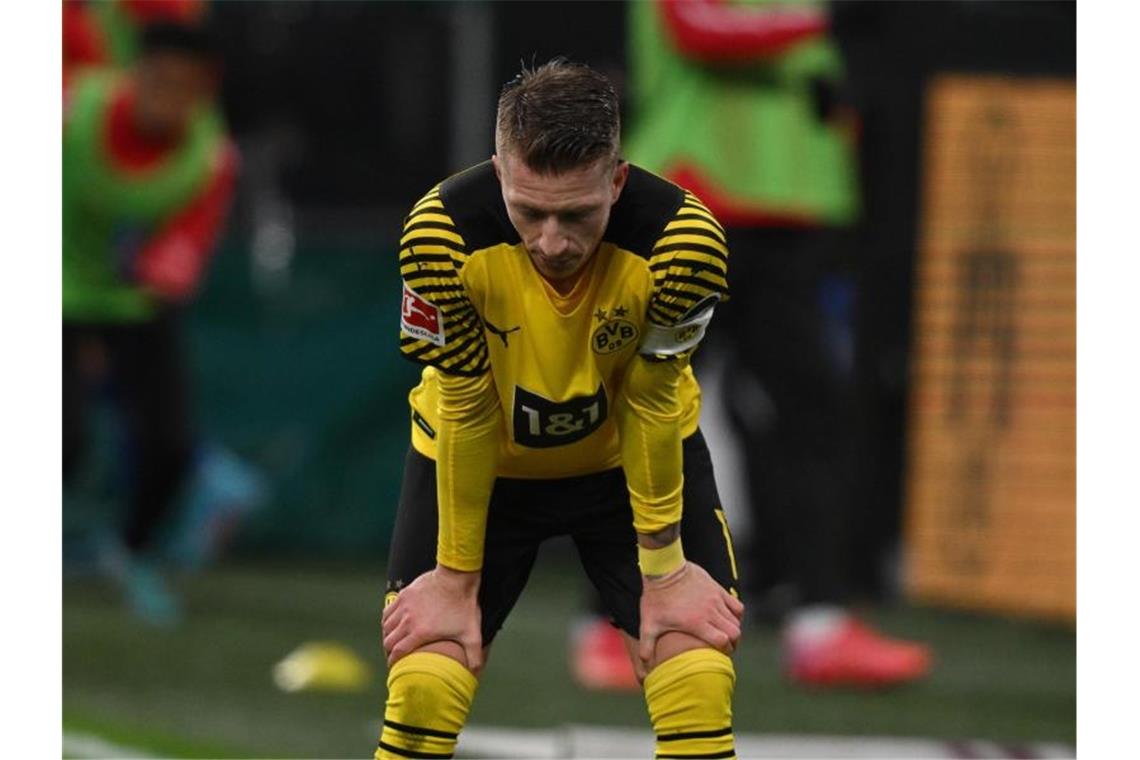 BVB weiter ratlos - Reus: „Setzen die Vorgaben nicht um“ Dortmunds Marco Reus war nach der Niederlage gegen Bayer Leverkusen ratlos. Foto: Bernd Thissen/dpa
