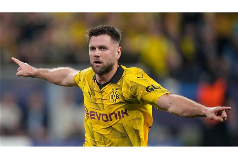 Dortmunds Niclas Füllkrug feiert seinen Siegtortrffer zum 1:0 gegen Paris Saint-Germain.