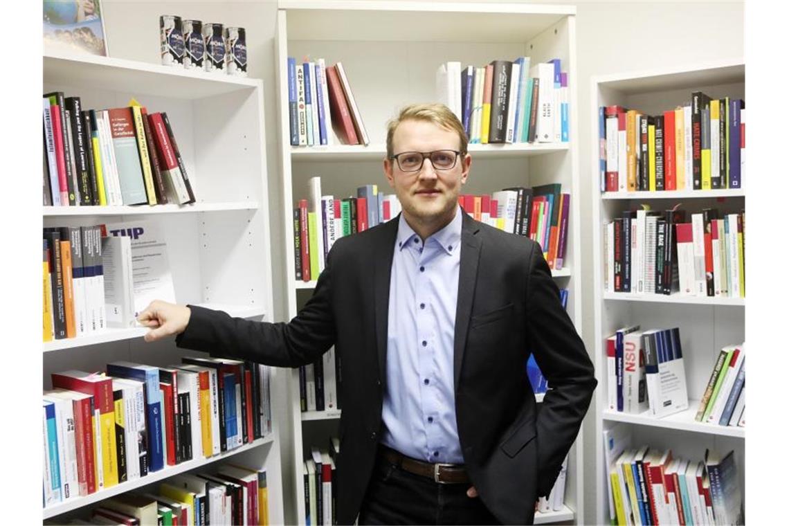 Dr. Matthias Quent, Direktor des Institutes für Demokratie und Zivilgesellschaft (IDZ). Foto: Bodo Schackow/dpa-Zentralbild/dpa