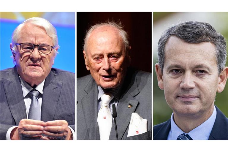 Drei Männer mit immensen Vermögen: Hasso Plattner, Reinhold Würth und Christoph Werner (von links)