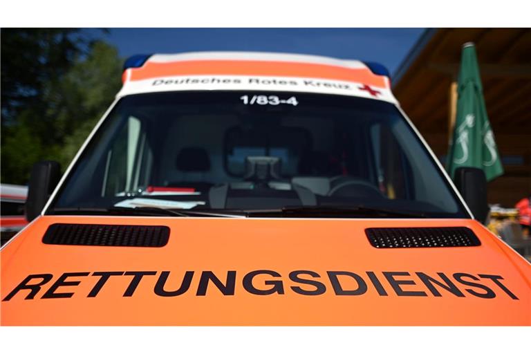 Drei Menschen streben als eine Arbeitsgondel in die Tiefe stürzt. (Symbol-Foto).