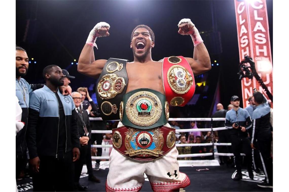 Dreifach-Weltmeister Anthony Joshua kämpft am 25. September gegen Alexander Usyk. Foto: Nick Potts/PA Wire/dpa