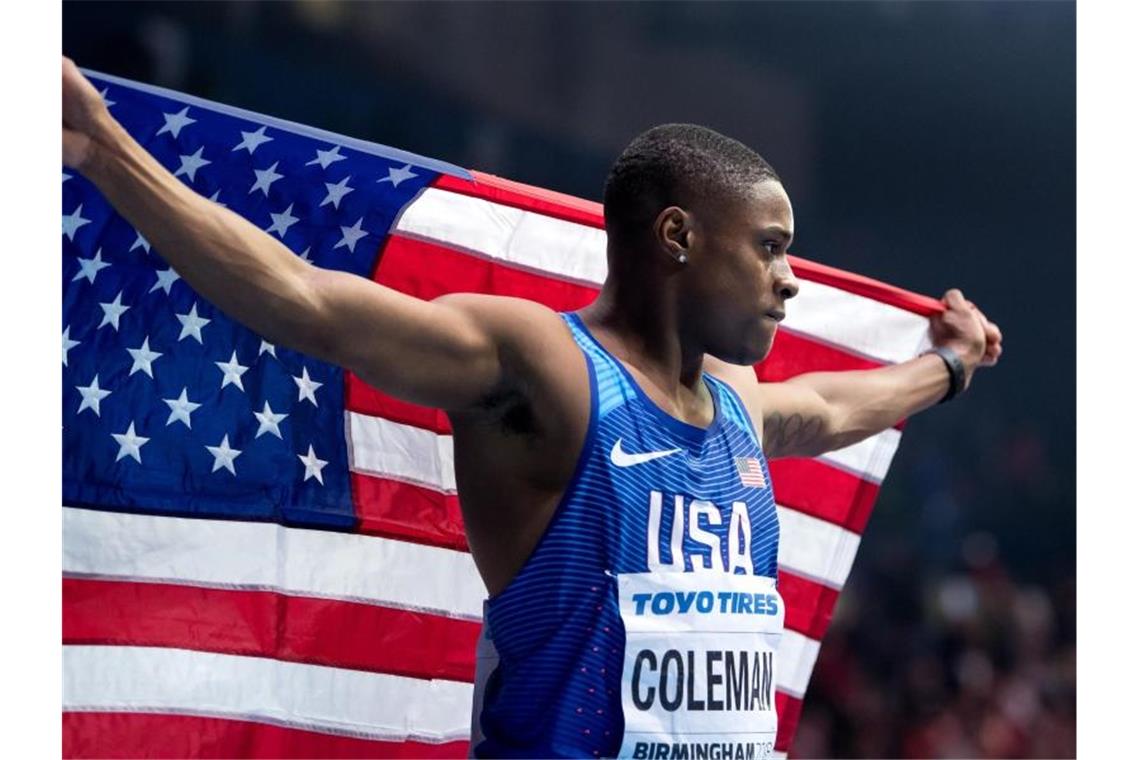 Droht offenbar eine Dopingsperre: Sprintstar Christian Coleman. Foto: Sven Hoppe