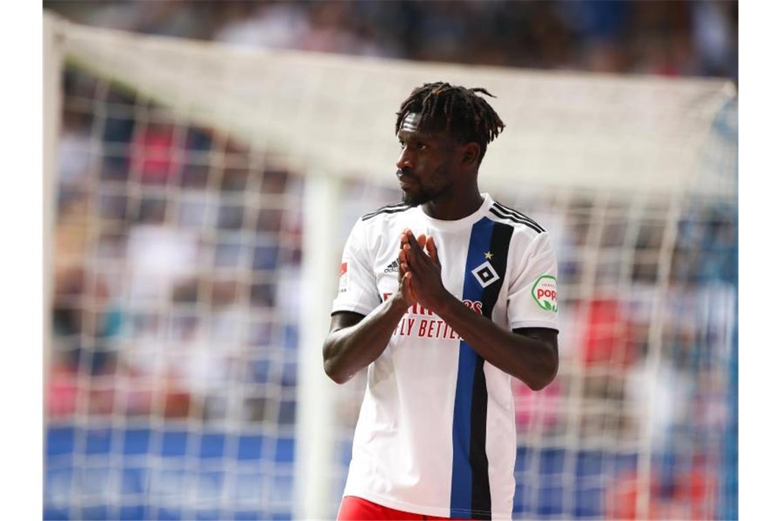 Durchlebte strapaziöse Wochen: HSV-Profi Bakery Jatta. Foto: Christian Charisius