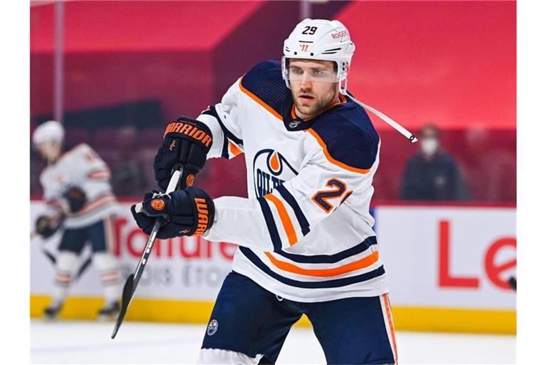 Edmonton Oilers Leon Draisaitl aus Deutschland spielt in den NHL-Playoffs. Foto: David Kirouac/CSM via ZUMA Wire/dpa