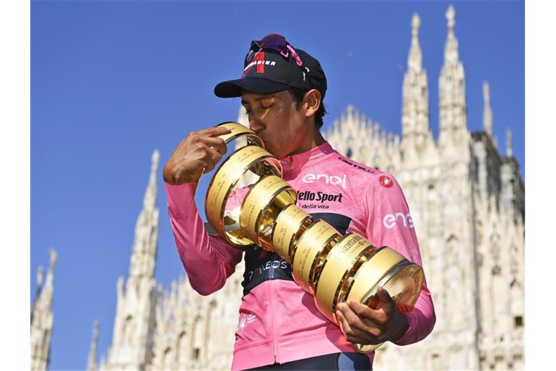Ganz Kolumbien feiert Giro-Sieger Bernal Egan Bernal wird nach seinem Giro-Sieg in der Heimat gefeiert. Foto: Fabio Ferrari/LaPresse via ZUMA Press/dpa