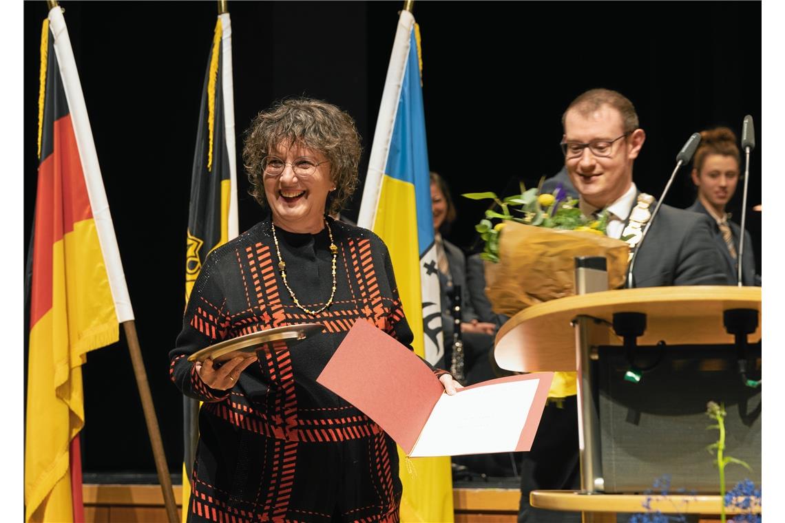 Ehrung von Nicole Huber im Backnanger Bürgerhaus