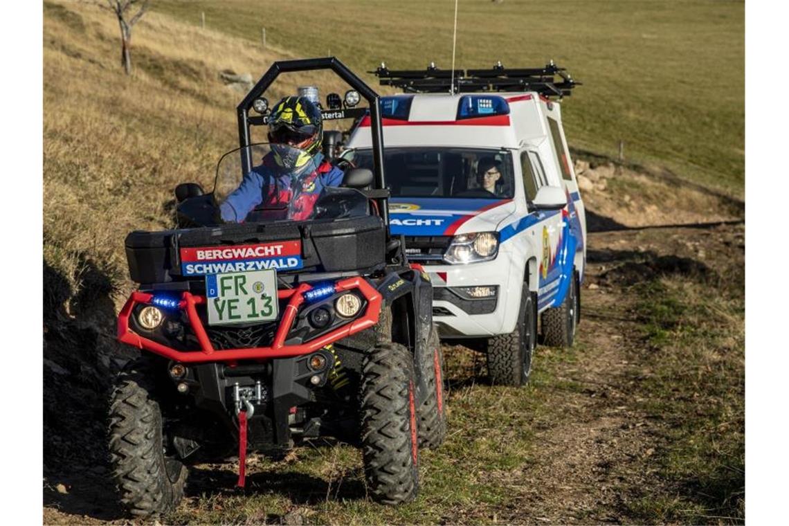 Bergwacht: Keine Genehmigung für Geländewagen mit Blaulicht Ein All-Terrain-Vehicle (ATV) der Bergwacht Schwarzwald. Foto: Olga v. Plate/Bergwacht Schwarzwald/dpa/Handout