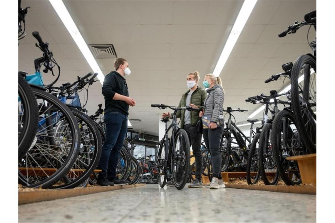 Ansturm auf Fahrradläden