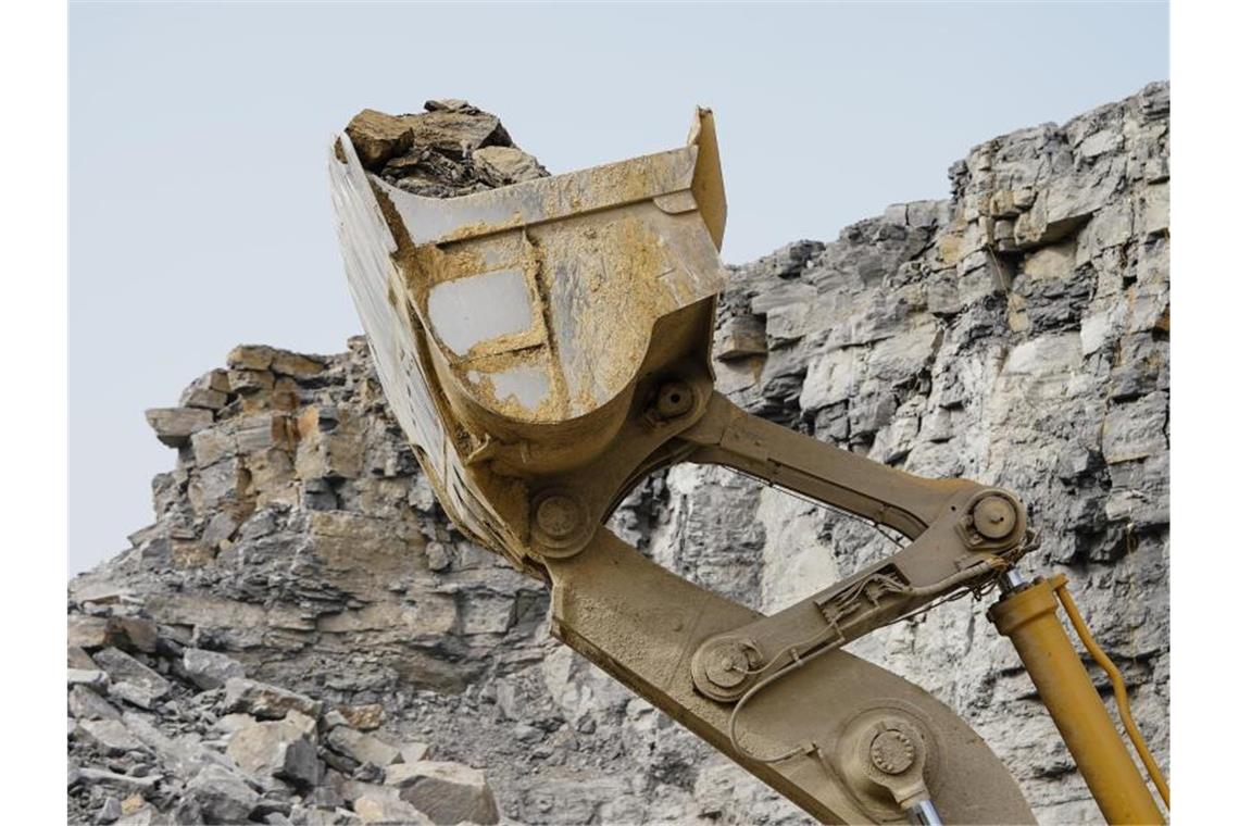 Ein Bagger. Foto: Uwe Anspach/dpa/Archivbild