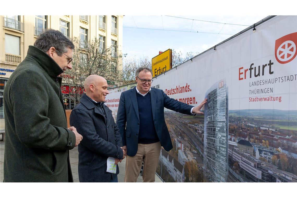 Ein Bahntower in Erfurt? Zumindest als Bildmontage ist die Idee bereits Realität.