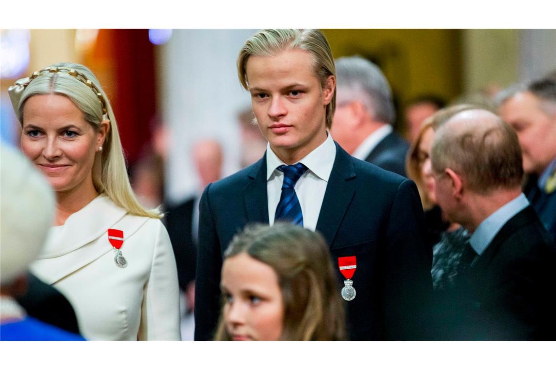 Ein Bild aus glücklicheren Zeiten: Mette-Marit (links) und ihr Sohn Marius. (Archivbild)