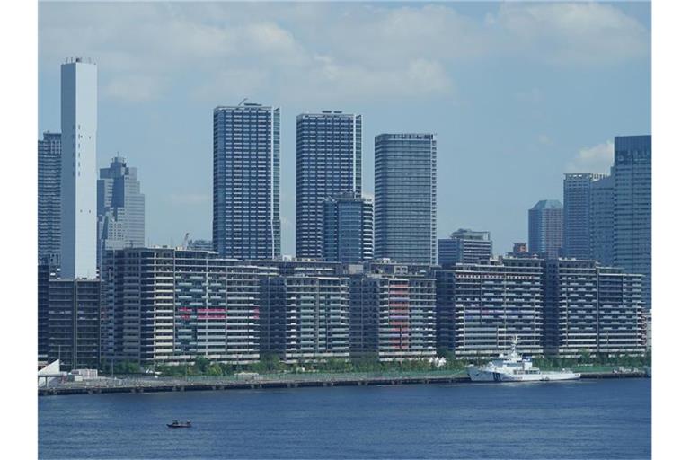 Ein Blick auf die Gebäude vom olympischen Dorf, einer Wohnsiedlung für die Athleten der Sommerspiele in Tokio. Foto: Mike Egerton/PA Wire/dpa