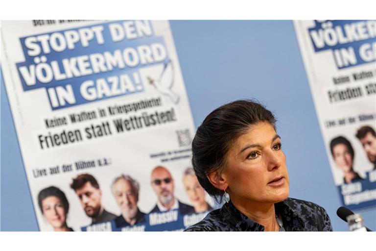 Ein Bündnis um die BSW-Politikerin Sahra Wagenknecht,  Dieter Hallervorden und den Rapper Massiv will in Berlin gegen das israelische Vorgehen im Gazakrieg demonstrieren.