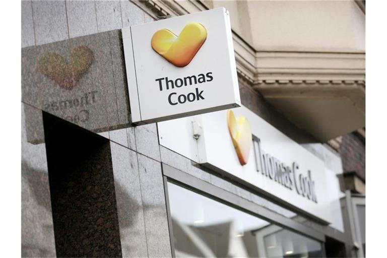 Ein Büro des ehemaligen Reiseveranstalters Thomas Cook in Düsseldorf. Foto: Martin Gerten/dpa