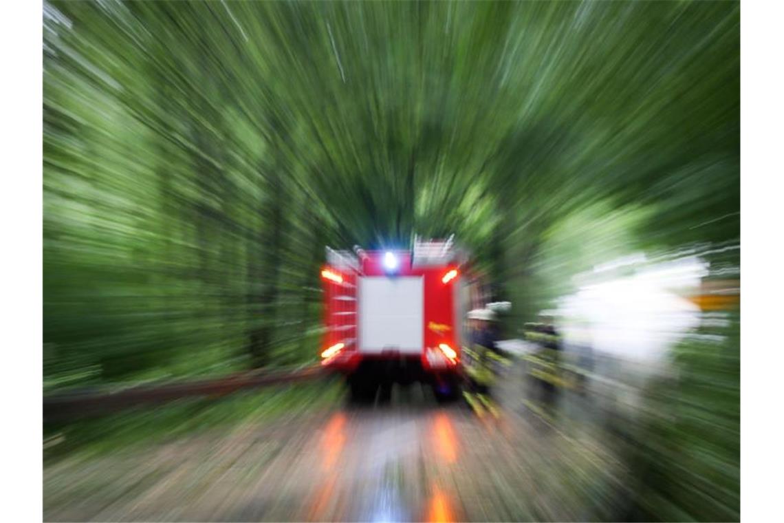 Böschungsbrand: Zugumleitung auf Strecke Mannheim-Frankfurt Ein Einsatzwagen der Feuerwehr. Foto: Friso Gentsch/dpa/Symbolbild