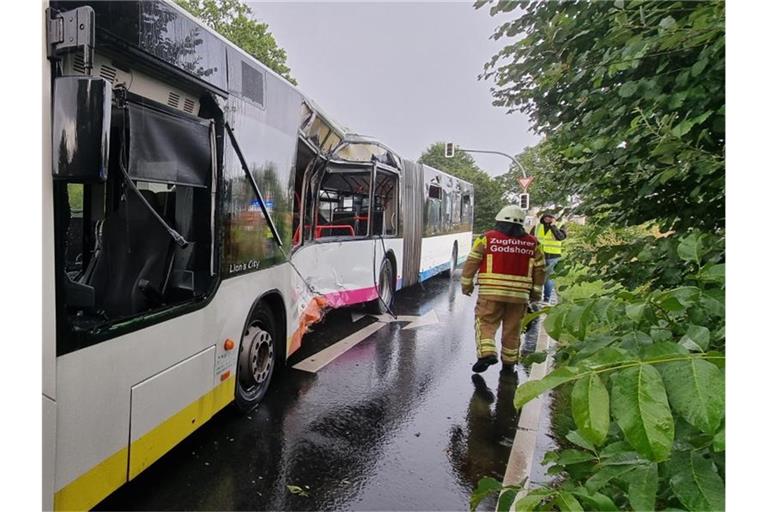 Ein Fahrgast ist bei dem Zusammenprall gestorben. Foto: TNN/dpa