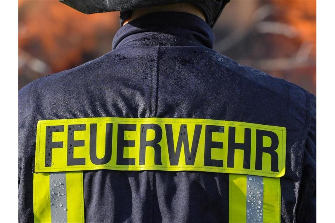 Ein Feuerwehrmann steht vor einer Rauchwolke. Foto: Patrick Pleul/ZB/dpa/Illustration