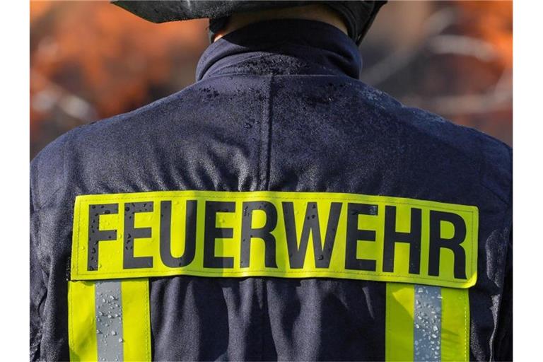 Ein Feuerwehrmann steht vor einer Rauchwolke. Foto: Patrick Pleul/ZB/dpa/Illustration