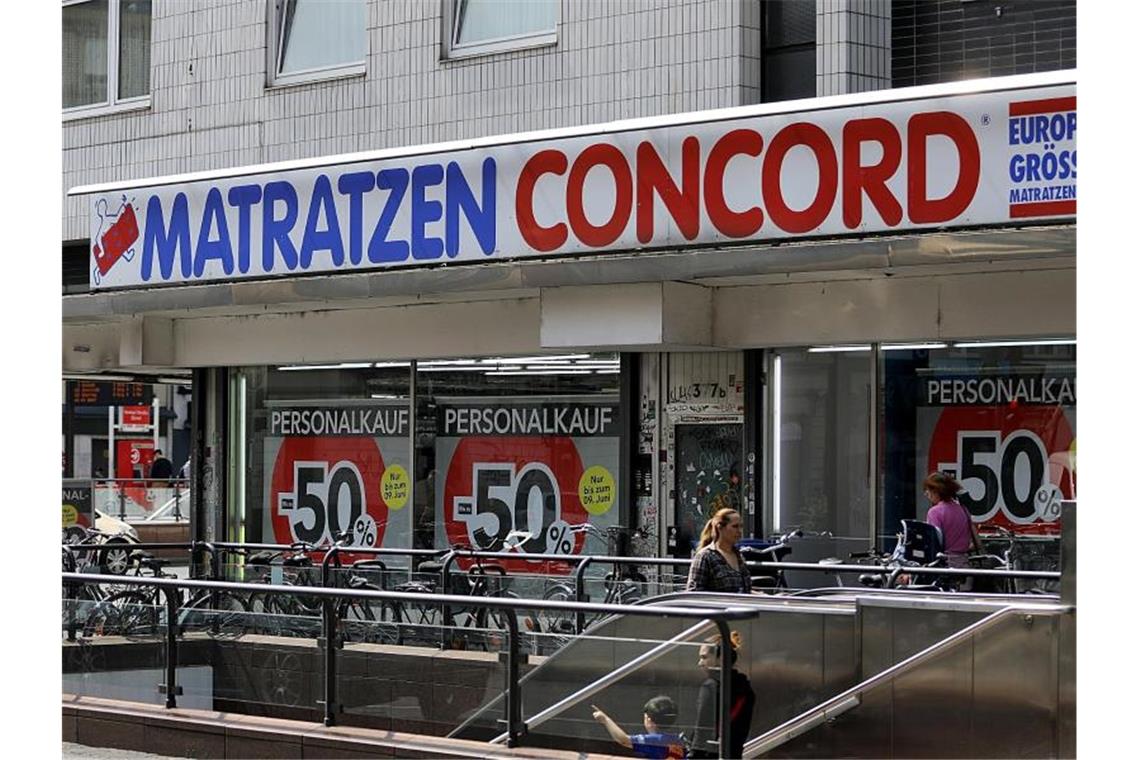 Ein Filiale von Matratzen Concord in der Kölner Innenstadt. Foto: Oliver Berg/dpa