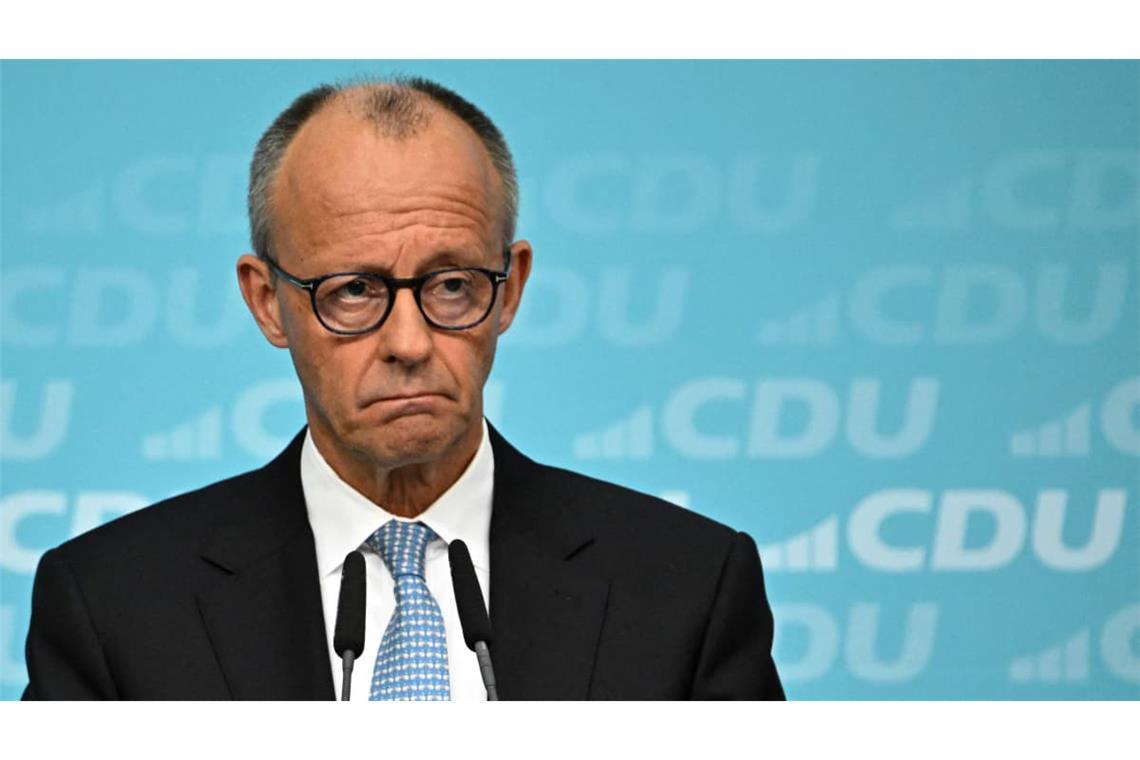 Ein Gesichtsausdruck sagt mehr als tausend Worte: Bundeskanzler und CDU-Chef Friedrich Merz.