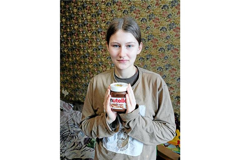 Ein Glas Nutella: für dieses Mädchen ein seltener Reichtum. Foto: privat