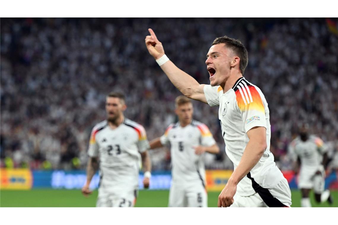 Mitten im Millionenpoker: München-Spiel für Wirtz Ein glücklicher München-Moment. Wirtz jubelt nach seinem EM-Premierentor.