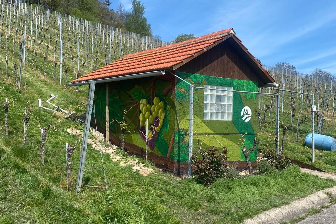 Graffitikünstler aus Backnang Ein Häuschen in den Weinbergen in Affalterbach.
