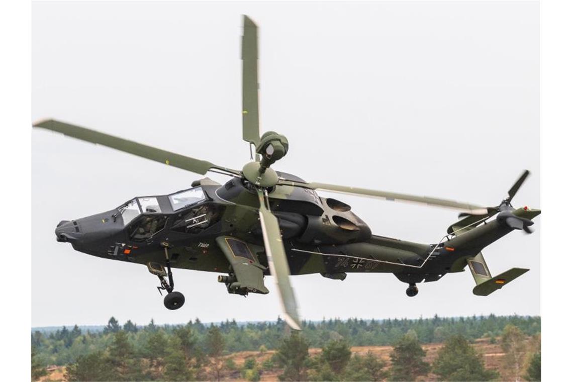 77 Prozent der Bundeswehr-Hauptwaffensysteme einsatzbereit Ein Kampfhubschrauber der Bundeswehr vom Typ Tiger. Foto: Philipp Schulze/dpa