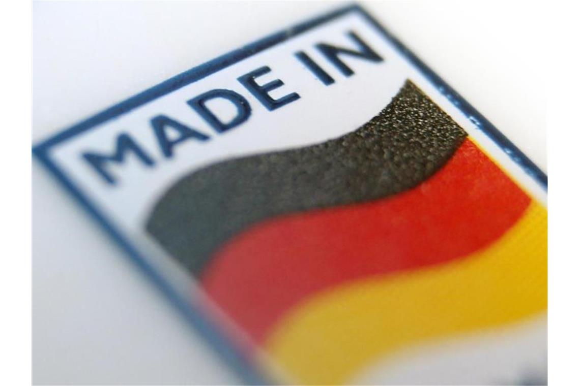 „Made in Germany“ hat bei Verbrauchern weltweit besten Ruf Ein Logo mit der Aufschrift „Made in Germany“. Foto: Karl-Josef Hildenbrand