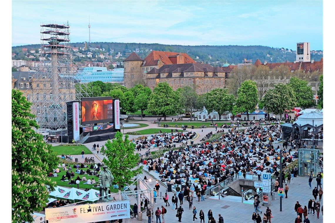 Ein Magnet in den vergangenen Jahren: das Trickfilmfest-Open Air auf dem Schlossplatz in Stuttgart