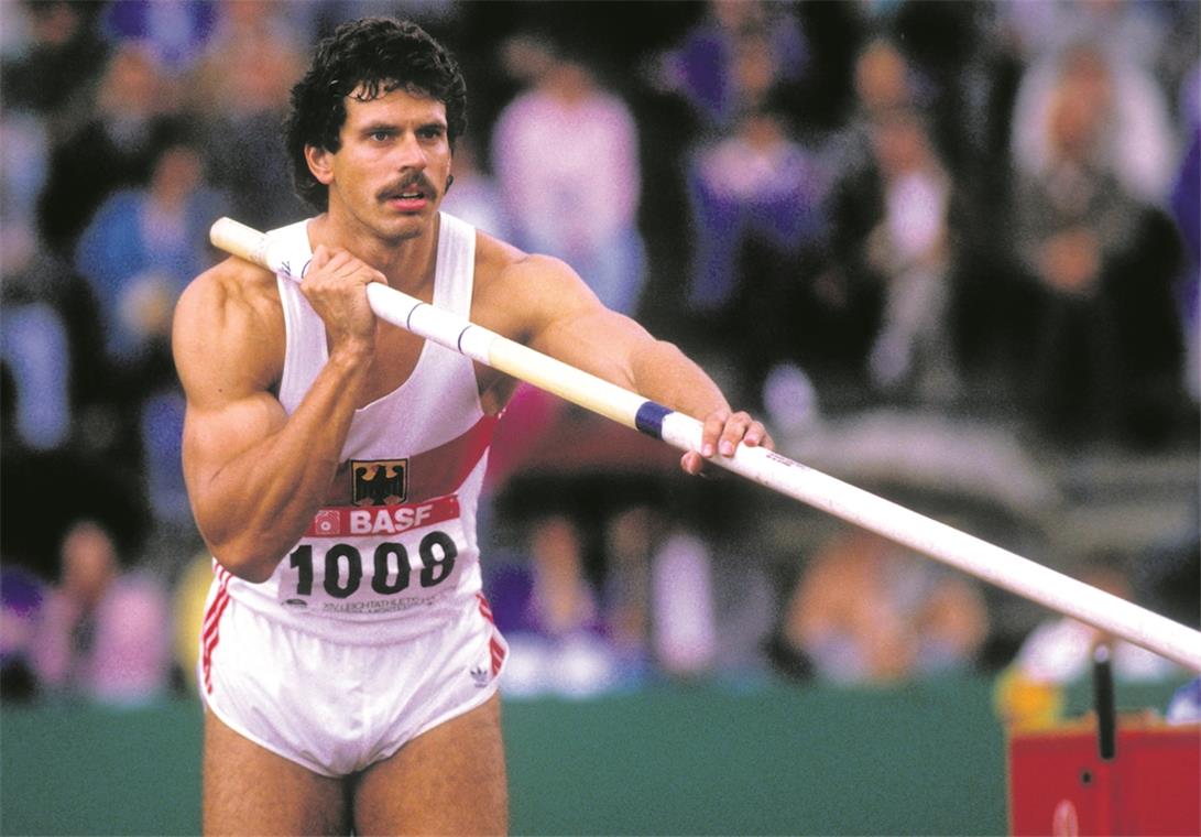Ein Modellathlet, der in den Achtzigern drei Zehnkampfweltrekorde aufstellte und Olympia-Silber holte: Jürgen Hingsen. Foto: Imago