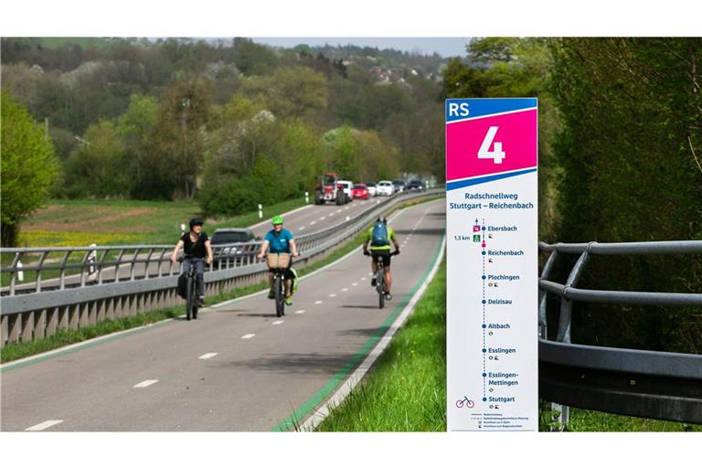 Ein neu gebauter Radschnellweg im Filstal – die Mehrheit der Bürger blickt aktuell aber mehr auf den öffentlichen Nahverkehr.