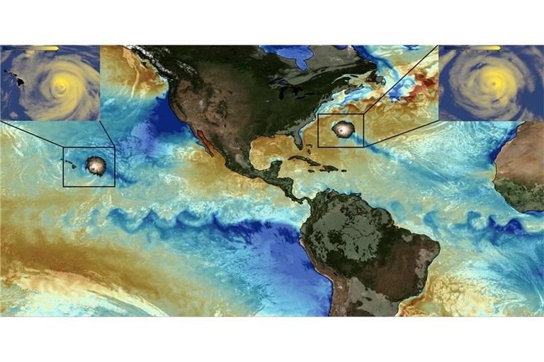 Ein neues Klimamodell zeigt die globale Klimaentwicklung, aber auch kleinräumige Phänomene wie Hurrikans, Meeresströmungen oder Wolken in besonders hoher Auflösung.